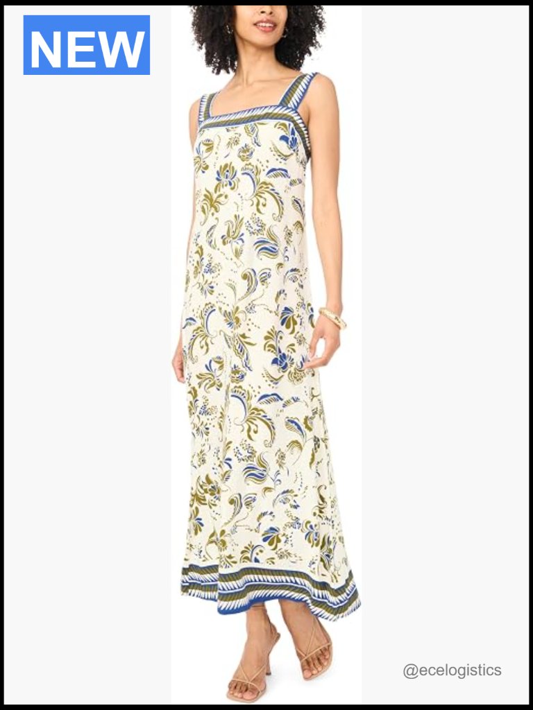 Square Neck Smocked Back Sleeveless Maxi Dress
